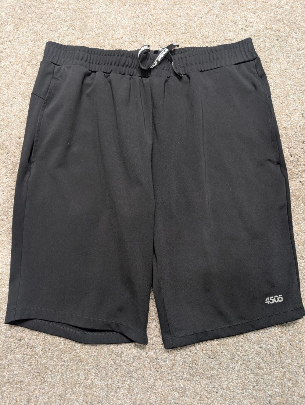 Athletic Gym Shorts ASOS 4505 Mens Large Black 34 36 Waist Running Workout...